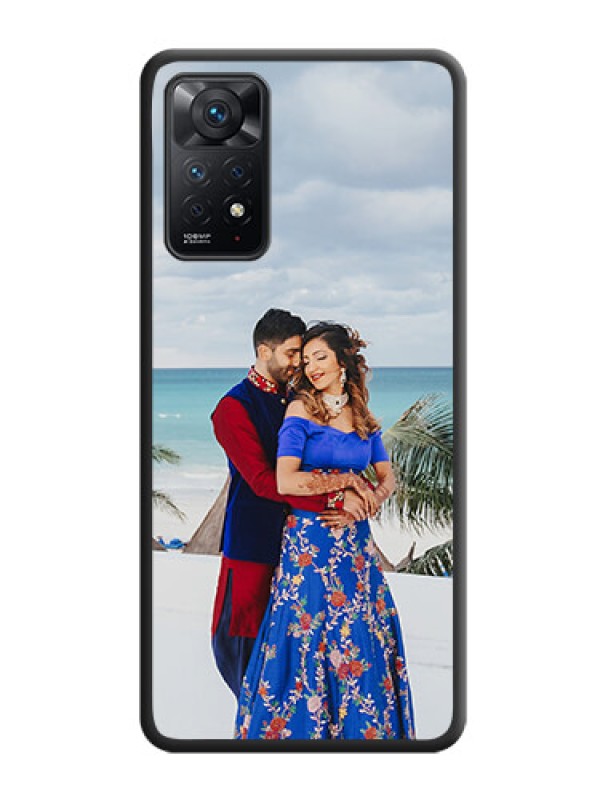 Custom Full Single Pic Upload On Space Black Personalized Soft Matte Phone Covers -Xiaomi Redmi Note 11 Pro 5G