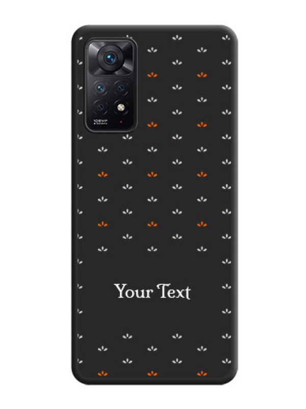 Custom Simple Pattern With Custom Text On Space Black Personalized Soft Matte Phone Covers -Xiaomi Redmi Note 11 Pro 5G