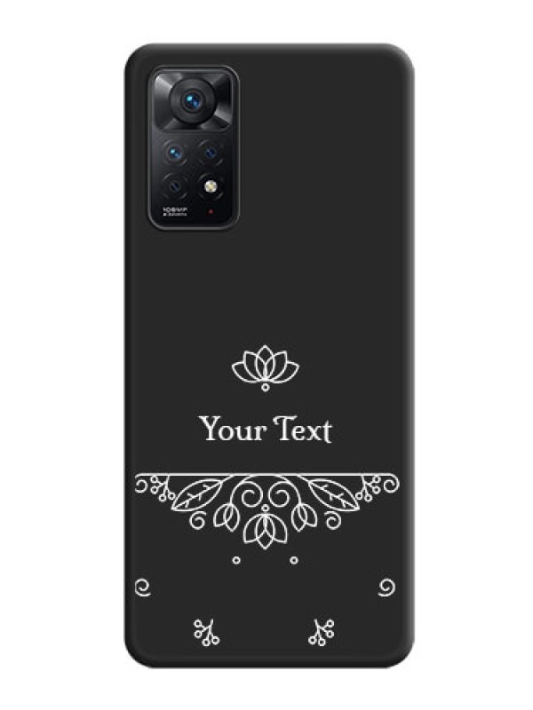 Custom Lotus Garden Custom Text On Space Black Personalized Soft Matte Phone Covers -Xiaomi Redmi Note 11 Pro 5G