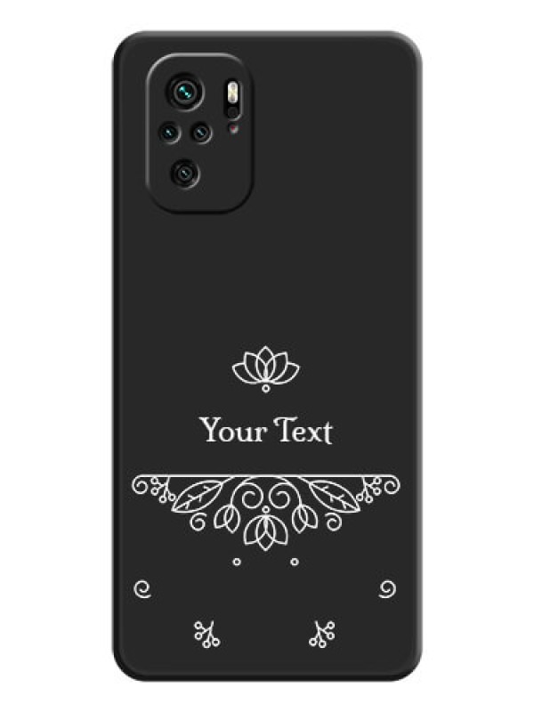 Custom Lotus Garden Custom Text On Space Black Personalized Soft Matte Phone Covers -Xiaomi Redmi Note 11 Se