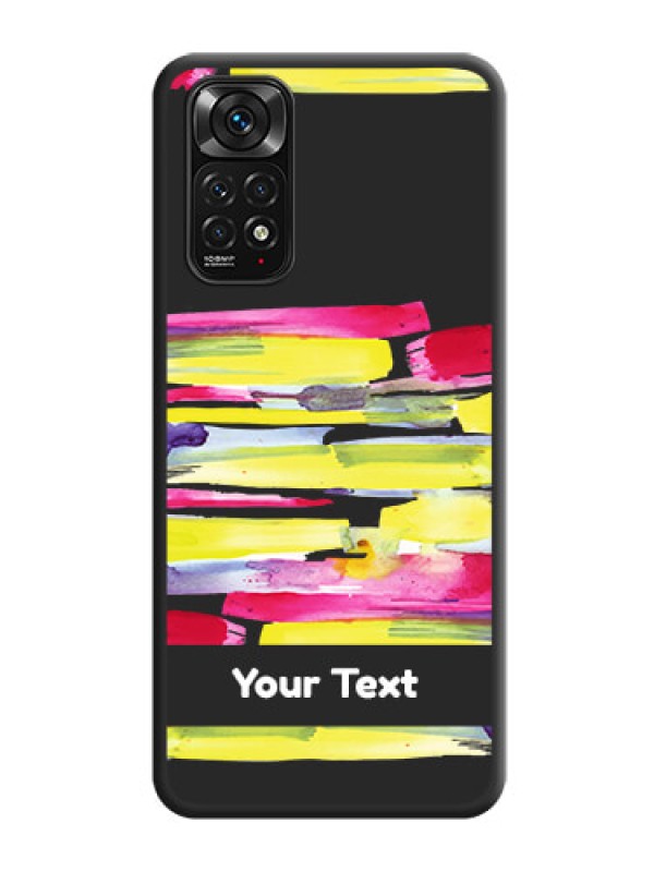 Custom Brush Coloured on Space Black Personalized Soft Matte Phone Covers - Redmi Note 11