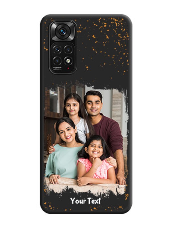 Custom Spray Free Design on Photo on Space Black Soft Matte Phone Cover - Redmi Note 11