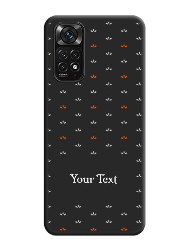 Custom Simple Pattern With Custom Text On Space Black Personalized Soft Matte Phone Covers -Xiaomi Redmi Note 11