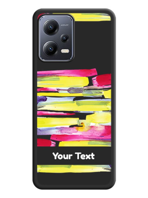 Custom Brush Coloured on Space Black Personalized Soft Matte Phone Covers - Xiaomi Redmi Note 12 5G