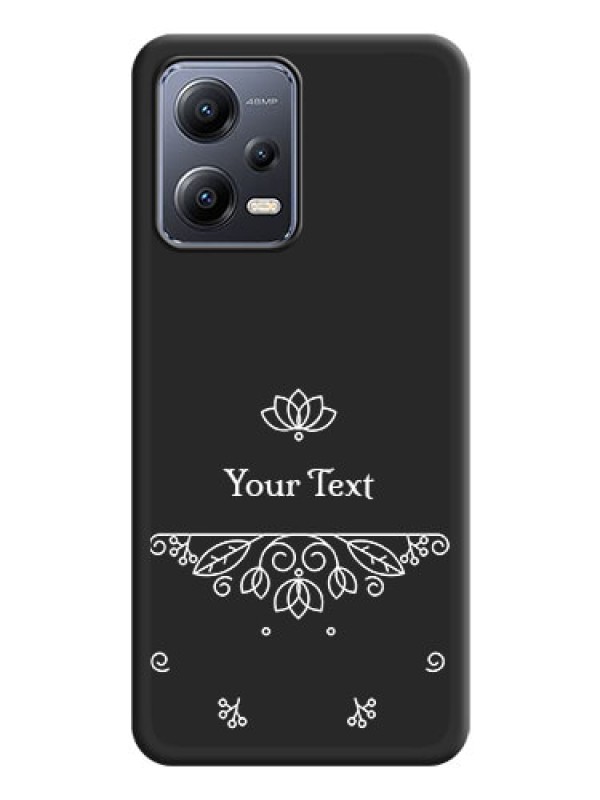 Custom Lotus Garden Custom Text On Space Black Personalized Soft Matte Phone Covers -Xiaomi Redmi Note 12 Pro 5G