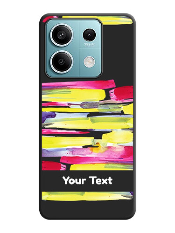 Custom Brush Coloured on Space Black Personalized Soft Matte Phone Covers - Redmi Note 13 5G
