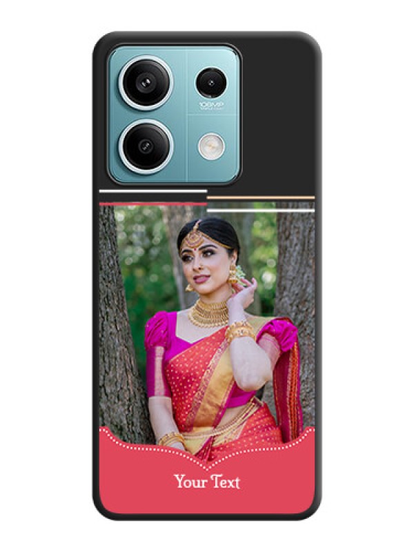 Custom Classic Plain Design with Name - Photo on Space Black Soft Matte Phone Cover - Redmi Note 13 5G