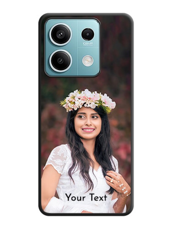 Custom Full Single Pic Upload With Text On Space Black Personalized Soft Matte Phone Covers - Redmi Note 13 5G