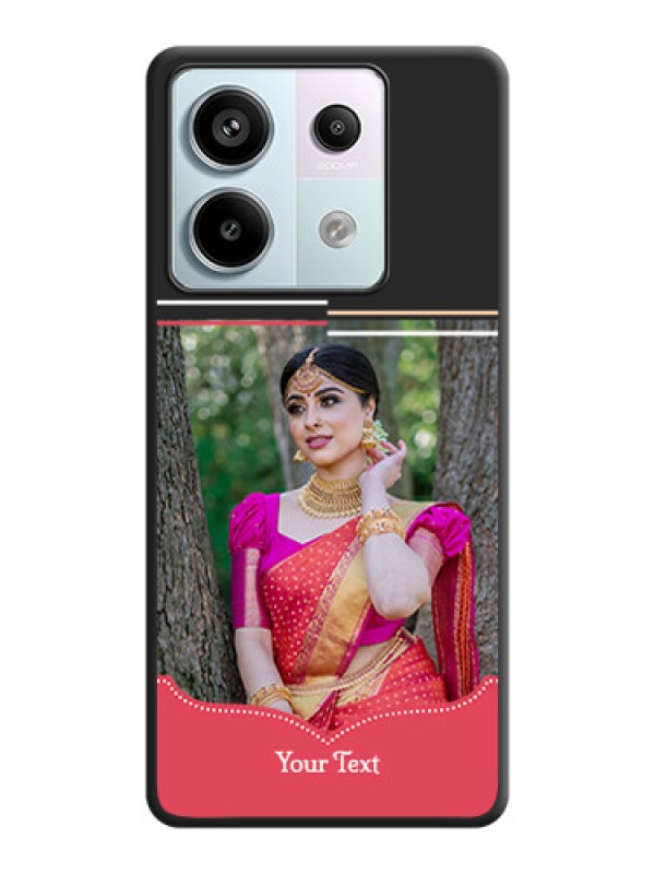 Custom Classic Plain Design with Name - Photo on Space Black Soft Matte Phone Cover - Redmi Note 13 Pro 5G