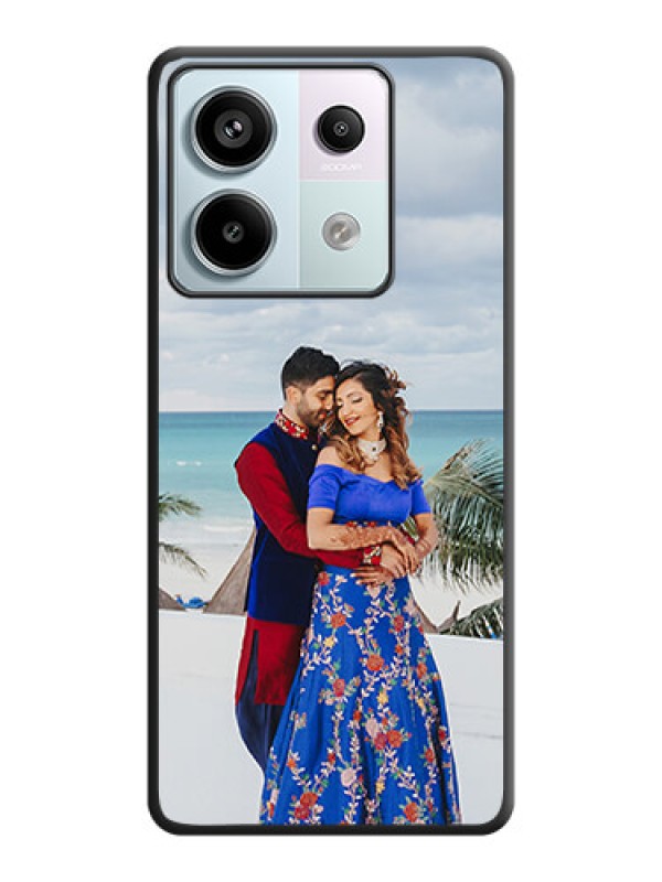 Custom Full Single Pic Upload On Space Black Personalized Soft Matte Phone Covers - Redmi Note 13 Pro 5G