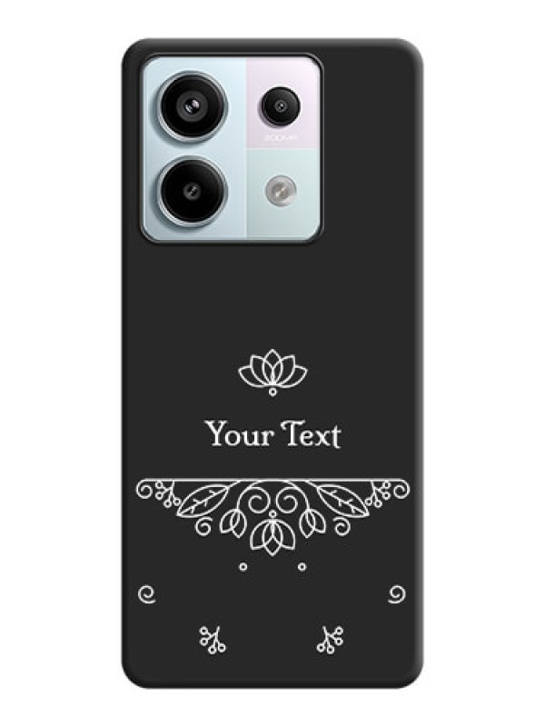 Custom Lotus Garden Custom Text On Space Black Personalized Soft Matte Phone Covers - Redmi Note 13 Pro 5G
