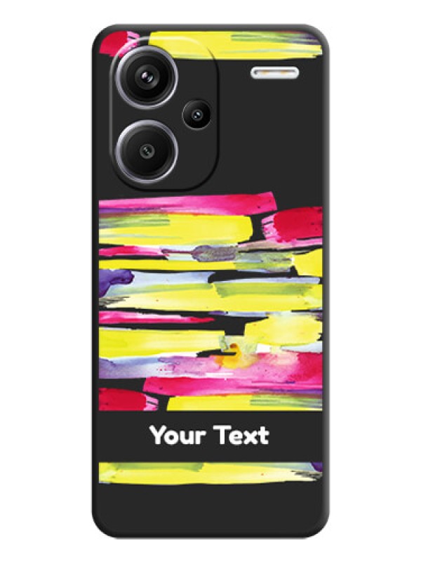 Custom Brush Coloured On Space Black Custom Soft Matte Mobile Back Cover - Redmi Note 13 Pro Plus 5G