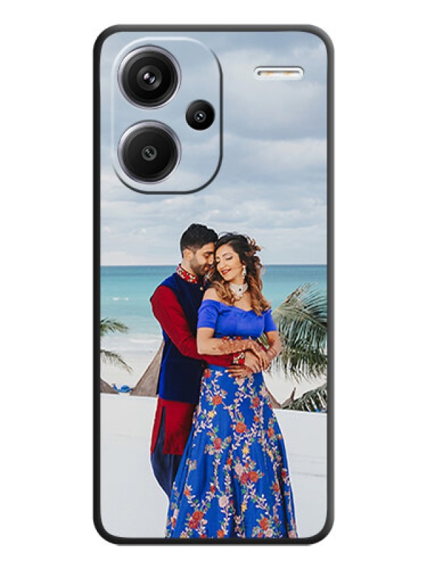 Custom Full Single Pic Upload On Space Black Custom Soft Matte Mobile Back Cover - Redmi Note 13 Pro Plus 5G