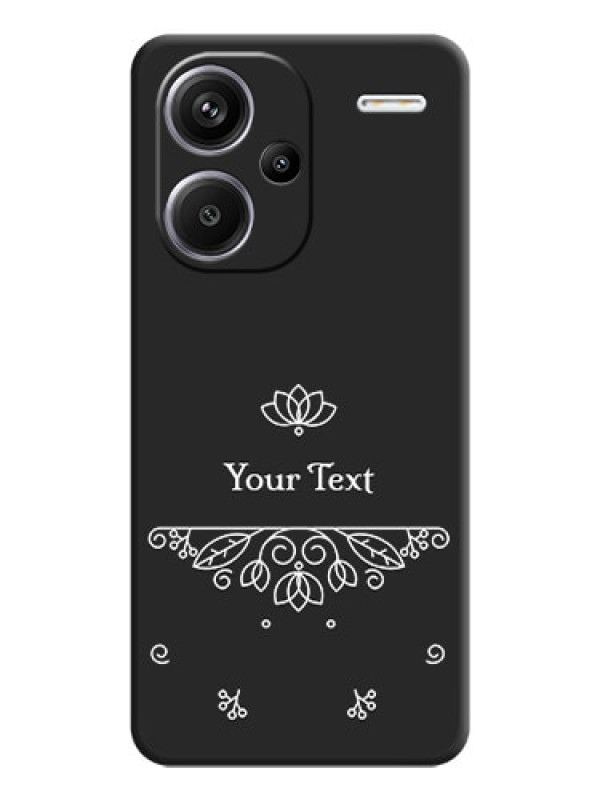 Custom Lotus Garden Custom Text On Space Black Custom Soft Matte Mobile Back Cover - Redmi Note 13 Pro Plus 5G