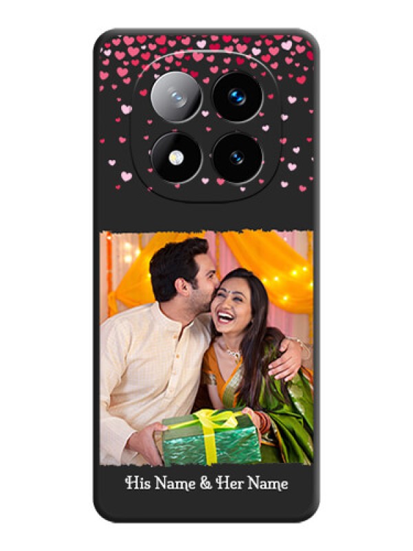 Custom Fall in Love with Your Partner on Photo On Space Black Custom Soft Matte Mobile Back Cover - Redmi Note 14 Pro Plus 5G