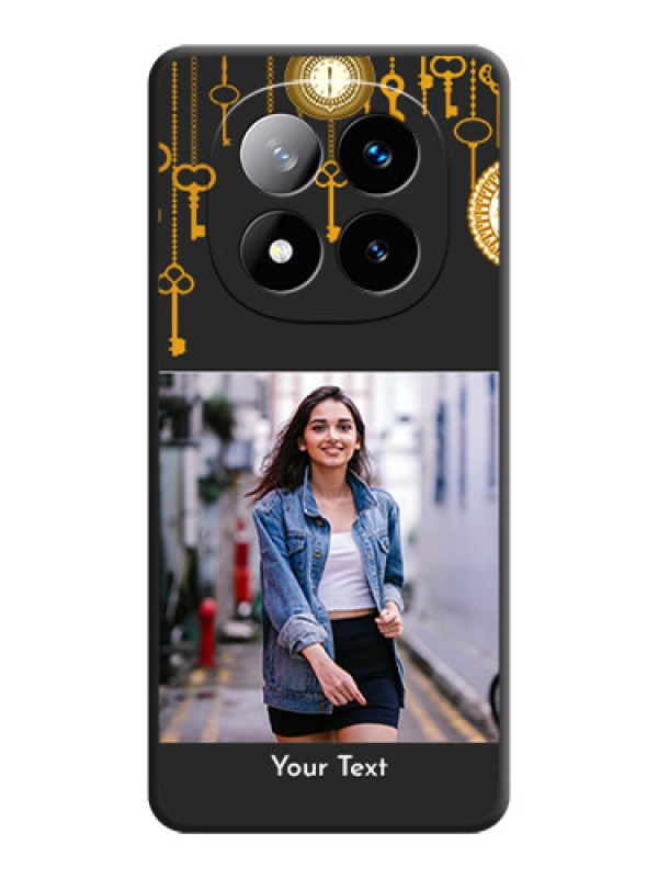 Custom Decorative Design with Text On Space Black Custom Soft Matte Mobile Back Cover - Redmi Note 14 Pro Plus 5G