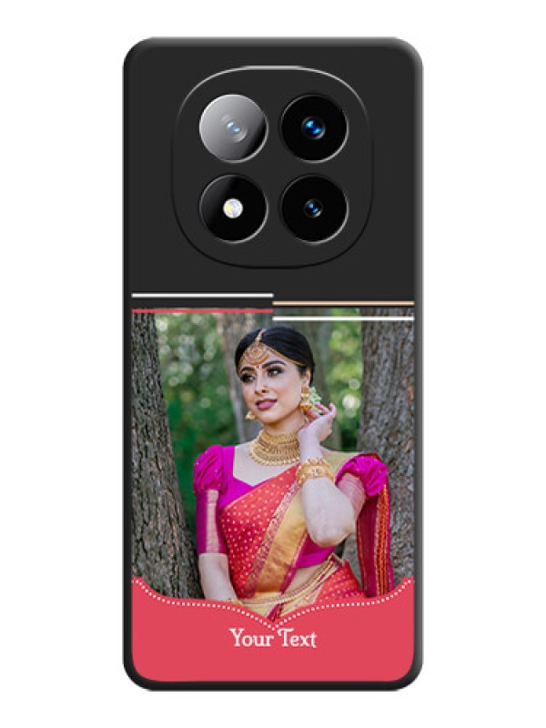 Custom Classic Plain Design with Name On Space Black Custom Soft Matte Mobile Back Cover - Redmi Note 14 Pro Plus 5G