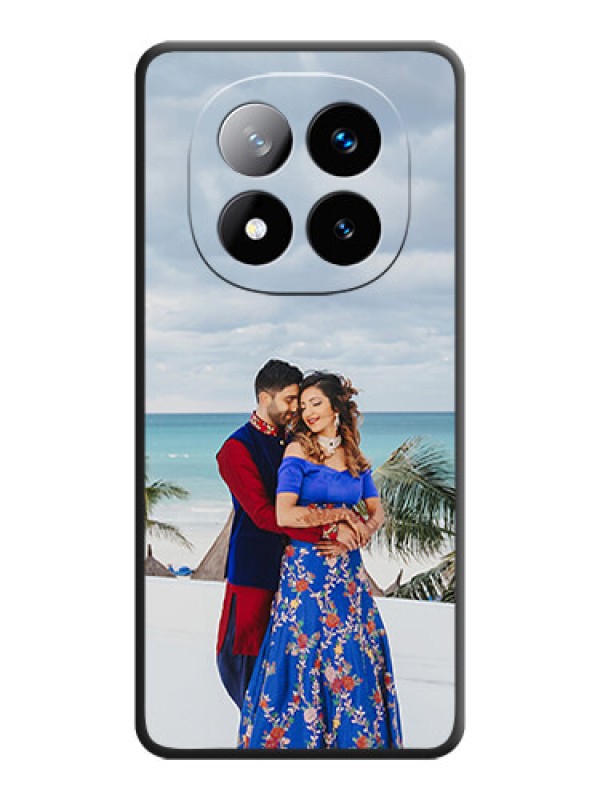 Custom Full Single Pic Upload On Space Black Custom Soft Matte Mobile Back Cover - Redmi Note 14 Pro Plus 5G