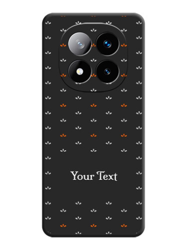 Custom Simple Pattern With Custom Text On Space Black Custom Soft Matte Mobile Back Cover - Redmi Note 14 Pro Plus 5G