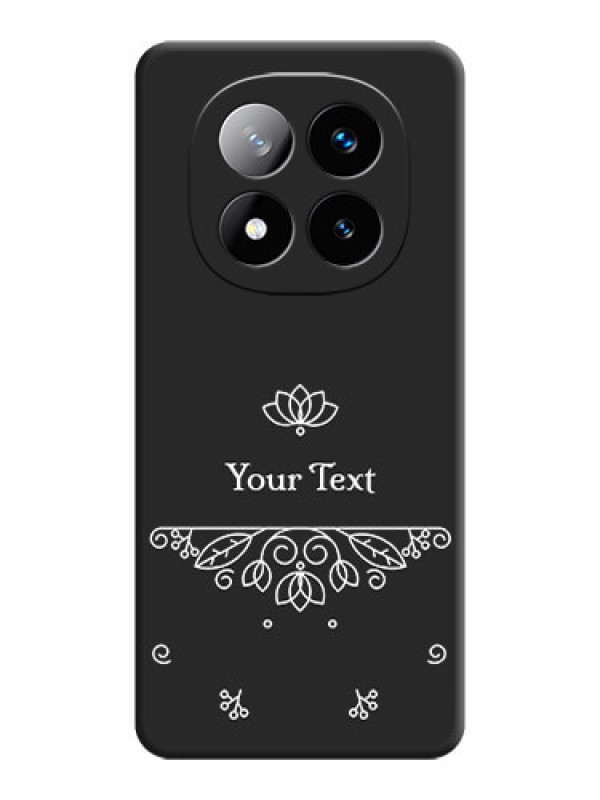Custom Lotus Garden Custom Text On Space Black Custom Soft Matte Mobile Back Cover - Redmi Note 14 Pro Plus 5G
