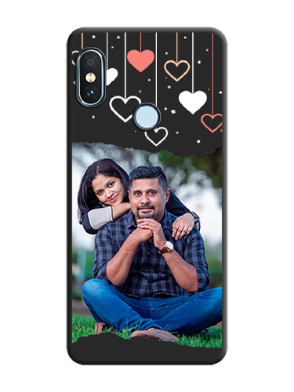 Custom Love Hangings with Splash Wave Picture On Space Black Custom Soft Matte Mobile Back Cover - Xiaomi Redmi Note 5 Pro