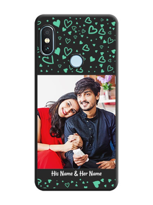 Custom Sea Green Indefinite Love Pattern on Photo On Space Black Custom Soft Matte Mobile Back Cover - Xiaomi Redmi Note 5 Pro