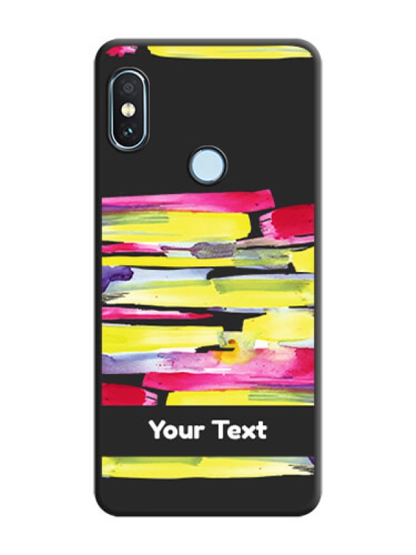 Custom Brush Coloured On Space Black Custom Soft Matte Mobile Back Cover - Xiaomi Redmi Note 5 Pro