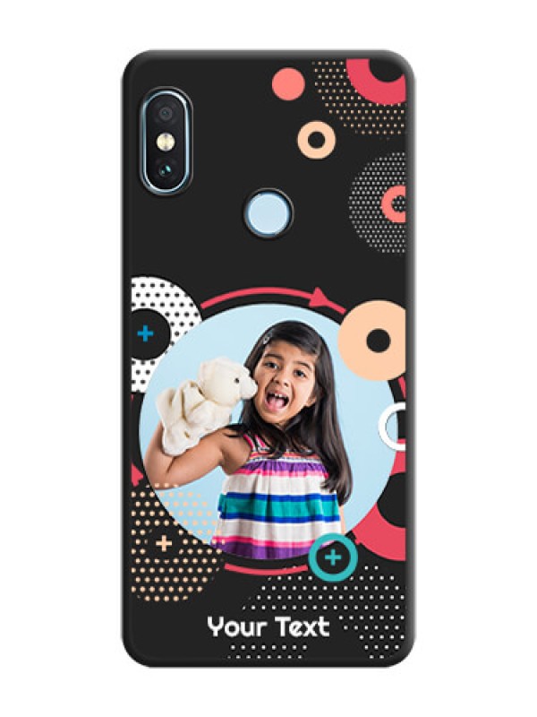 Custom Multicoloured Round Image On Space Black Custom Soft Matte Mobile Back Cover - Xiaomi Redmi Note 5 Pro