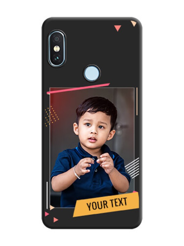 Custom Photo Frame with Triangle Small Dots on Photo On Space Black Custom Soft Matte Mobile Back Cover - Xiaomi Redmi Note 5 Pro