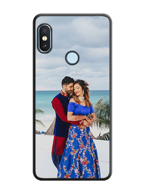 Custom Full Single Pic Upload On Space Black Custom Soft Matte Mobile Back Cover - Xiaomi Redmi Note 5 Pro