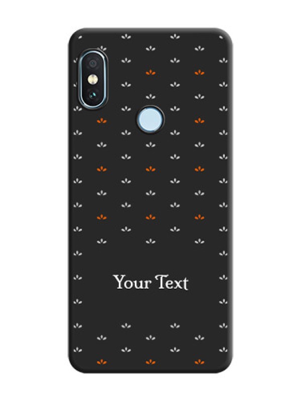 Custom Simple Pattern With Custom Text On Space Black Custom Soft Matte Mobile Back Cover - Xiaomi Redmi Note 5 Pro