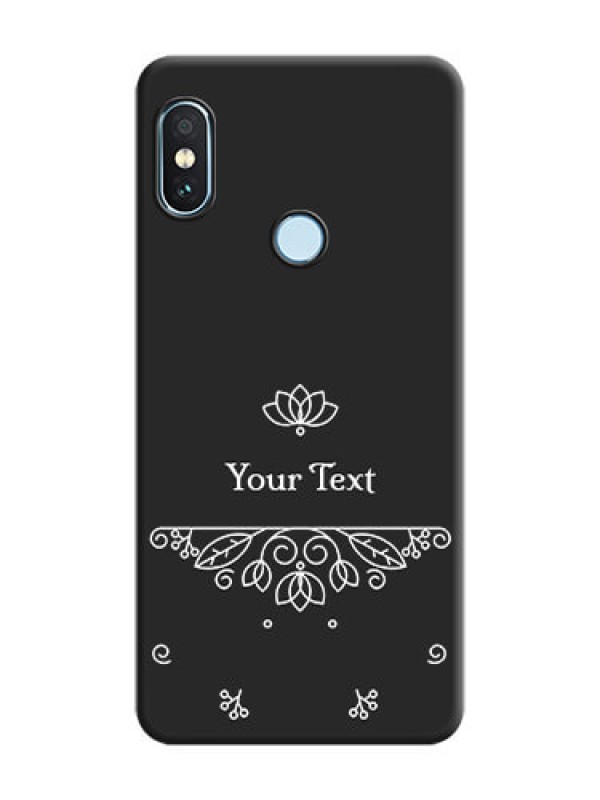 Custom Lotus Garden Custom Text On Space Black Custom Soft Matte Mobile Back Cover - Xiaomi Redmi Note 5 Pro