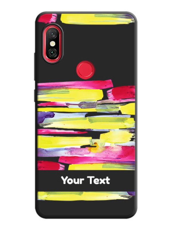 Custom Brush Coloured on Space Black Personalized Soft Matte Phone Covers - Redmi Note 6 Pro