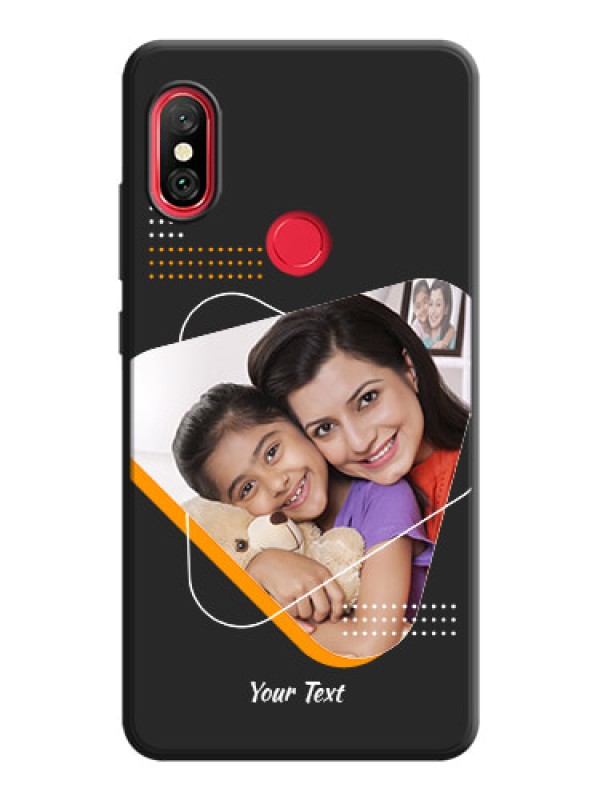 Custom Yellow Triangle - Photo on Space Black Soft Matte Phone Cover - Redmi Note 6 Pro