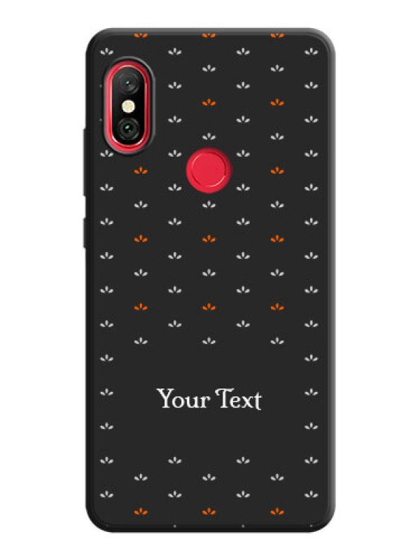 Custom Simple Pattern With Custom Text On Space Black Personalized Soft Matte Phone Covers -Xiaomi Redmi Note 6 Pro