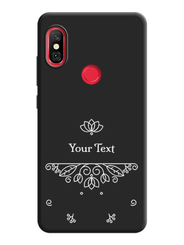 Custom Lotus Garden Custom Text On Space Black Personalized Soft Matte Phone Covers -Xiaomi Redmi Note 6 Pro