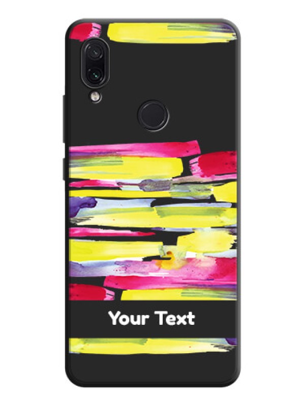 Custom Brush Coloured on Space Black Personalized Soft Matte Phone Covers - Redmi Note 7 Pro