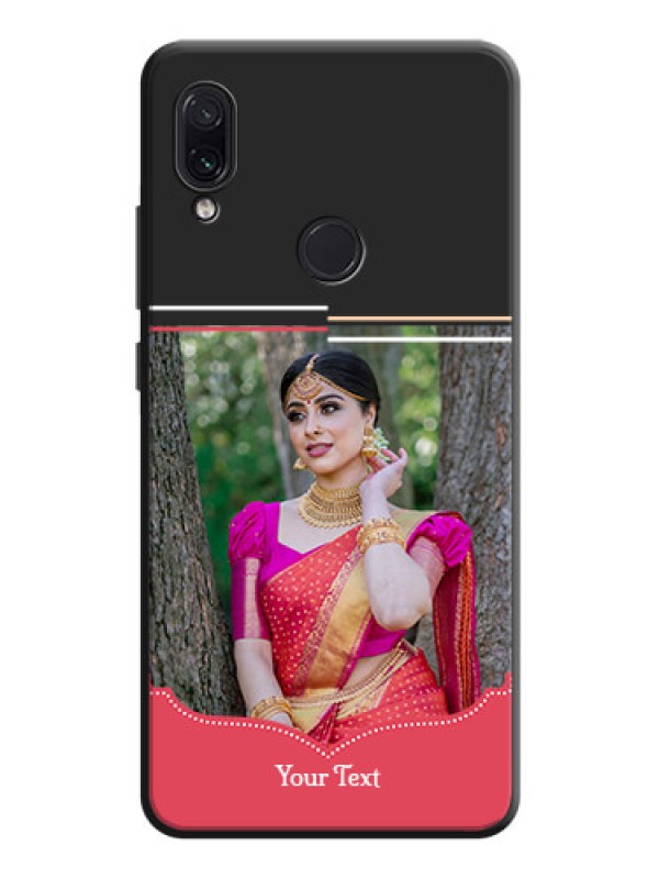 Custom Classic Plain Design with Name - Photo on Space Black Soft Matte Phone Cover - Redmi Note 7 Pro
