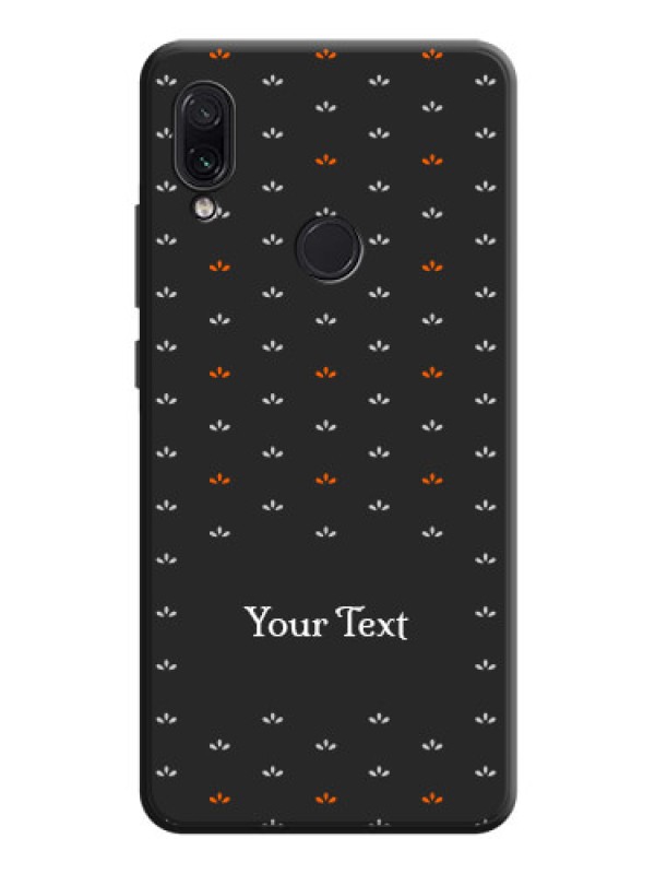 Custom Simple Pattern With Custom Text On Space Black Personalized Soft Matte Phone Covers -Xiaomi Redmi Note 7 Pro