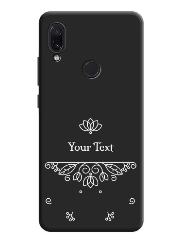 Custom Lotus Garden Custom Text On Space Black Personalized Soft Matte Phone Covers -Xiaomi Redmi Note 7 Pro