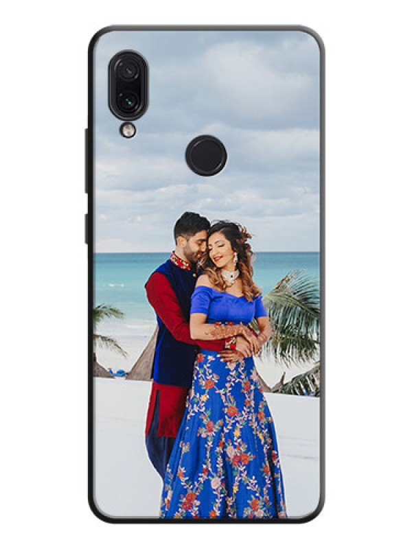 Custom Full Single Pic Upload On Space Black Personalized Soft Matte Phone Covers -Xiaomi Redmi Note 7