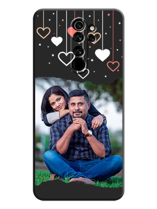 Custom Love Hangings with Splash Wave Picture on Space Black Custom Soft Matte Phone Back Cover - Redmi Note 8 Pro