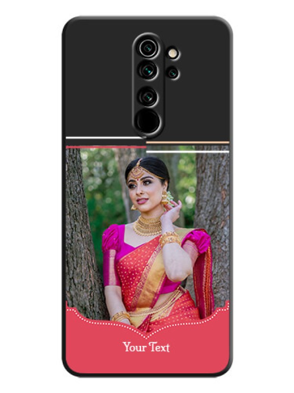 Custom Classic Plain Design with Name - Photo on Space Black Soft Matte Phone Cover - Redmi Note 8 Pro