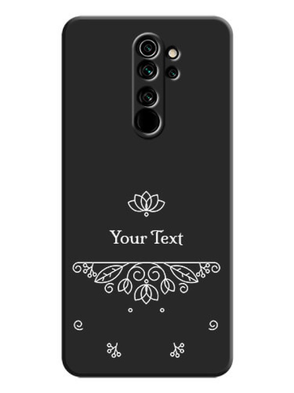 Custom Lotus Garden Custom Text On Space Black Personalized Soft Matte Phone Covers -Xiaomi Redmi Note 8 Pro