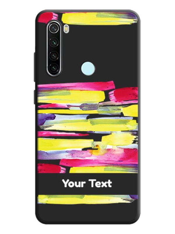 Custom Brush Coloured on Space Black Personalized Soft Matte Phone Covers - Redmi Note 8