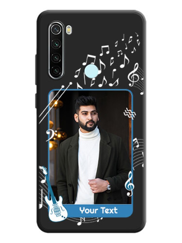 Custom Musical Theme Design with Text - Photo on Space Black Soft Matte Mobile Case - Redmi Note 8