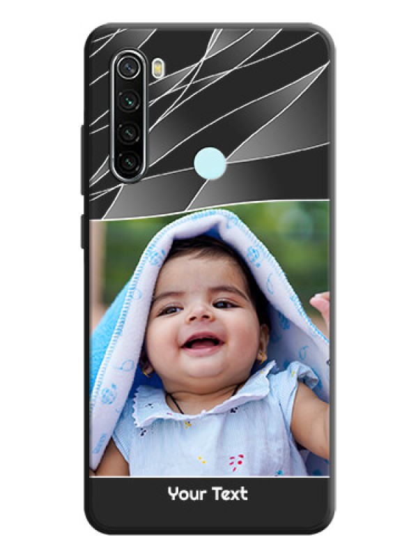 Custom Mixed Wave Lines - Photo on Space Black Soft Matte Mobile Cover - Redmi Note 8