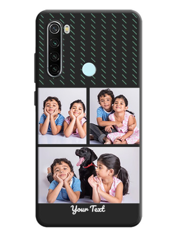 Custom Cross Dotted Pattern with 2 Image Holder  on Personalised Space Black Soft Matte Cases - Redmi Note 8