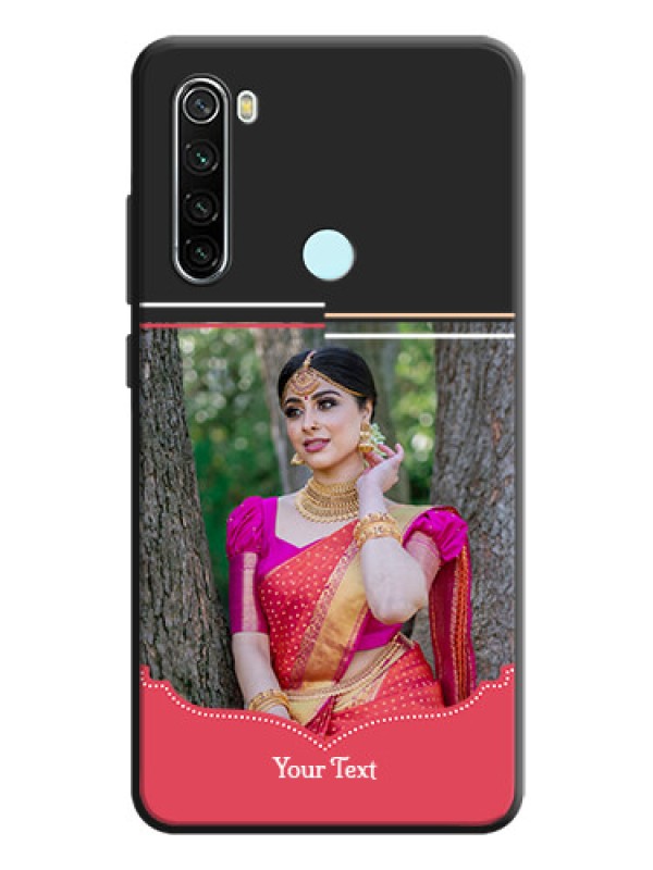 Custom Classic Plain Design with Name - Photo on Space Black Soft Matte Phone Cover - Redmi Note 8