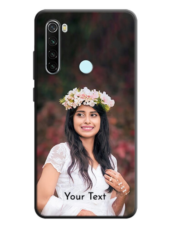 Custom Full Single Pic Upload With Text On Space Black Personalized Soft Matte Phone Covers -Xiaomi Redmi Note 8